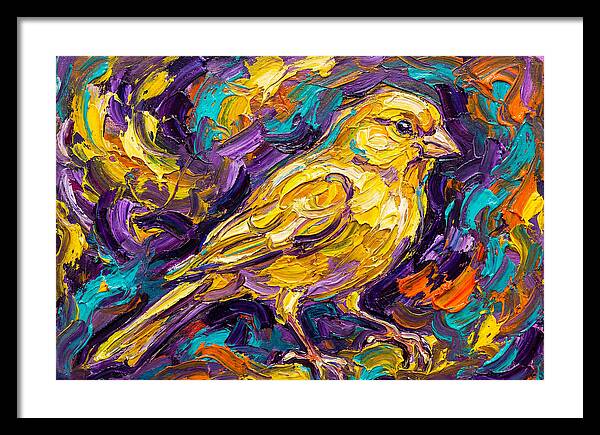Canary In Vibrant Swirls