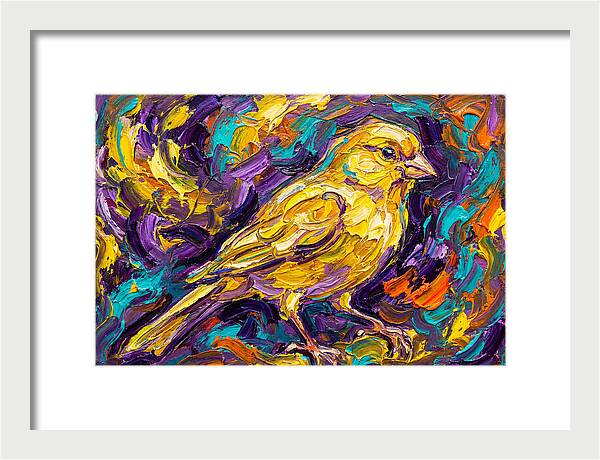 Canary In Vibrant Swirls
