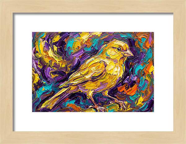 Canary In Vibrant Swirls