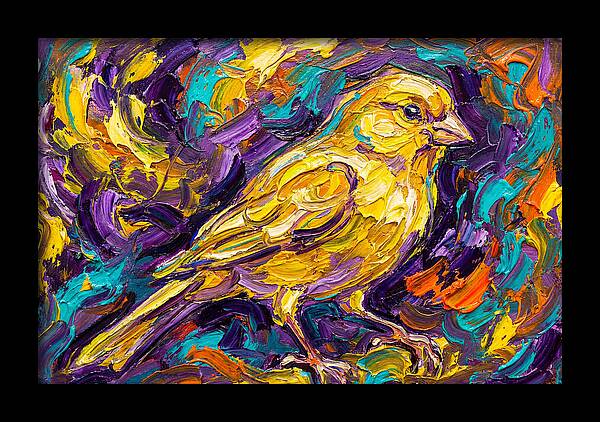 Canary In Vibrant Swirls