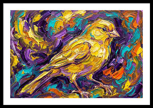Canary In Vibrant Swirls
