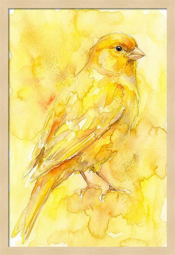 Canary In Watercolor Bliss