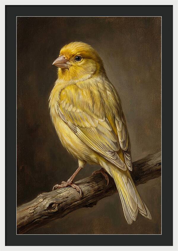 Canary Perched On A Branch