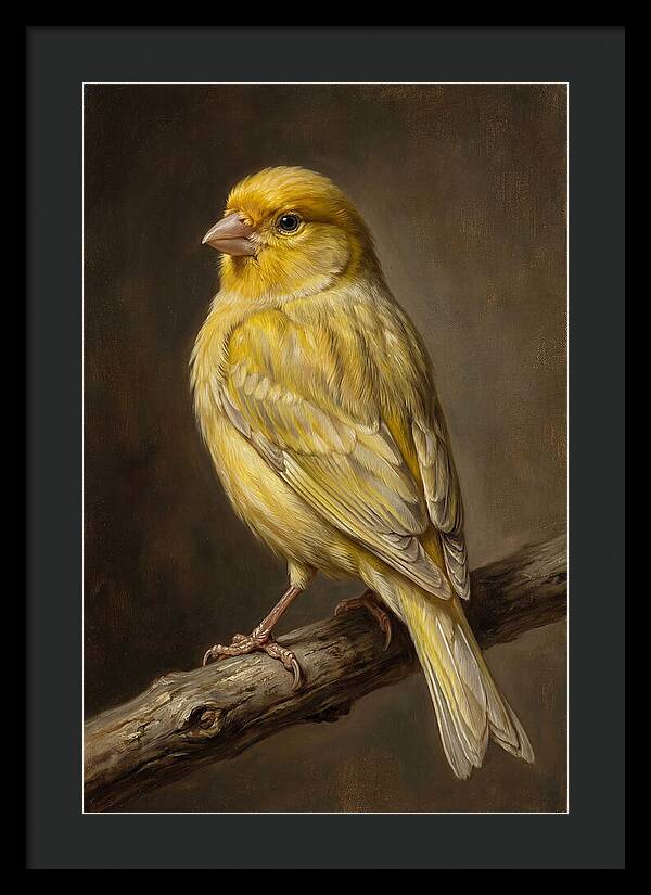 Canary Perched On A Branch