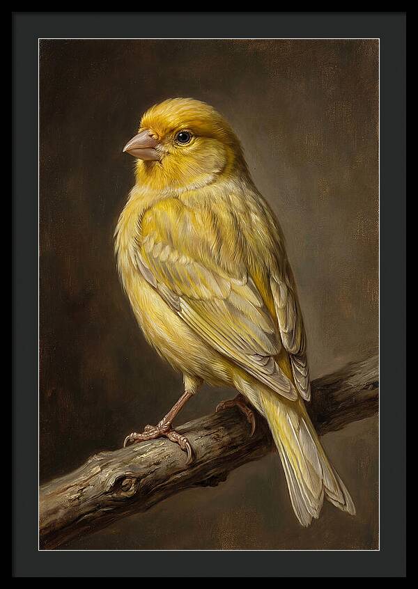 Canary Perched On A Branch
