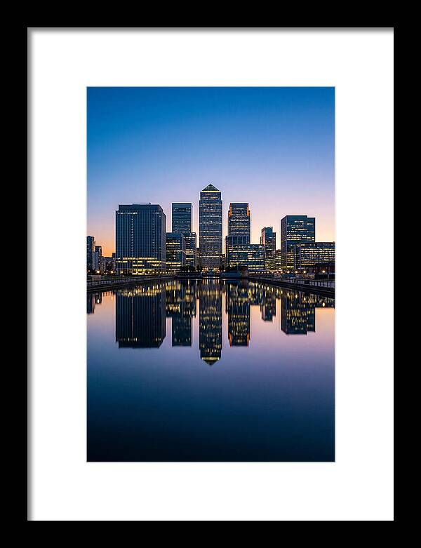 Canary Wharf Reflections At Dusk