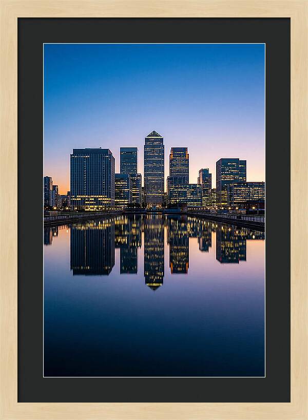 Canary Wharf Reflections At Dusk