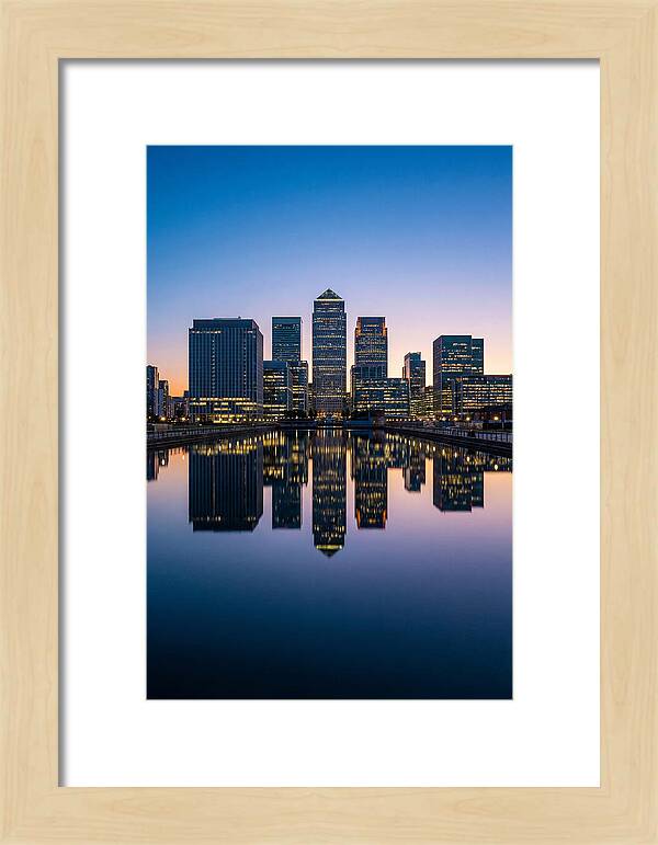 Canary Wharf Reflections At Dusk