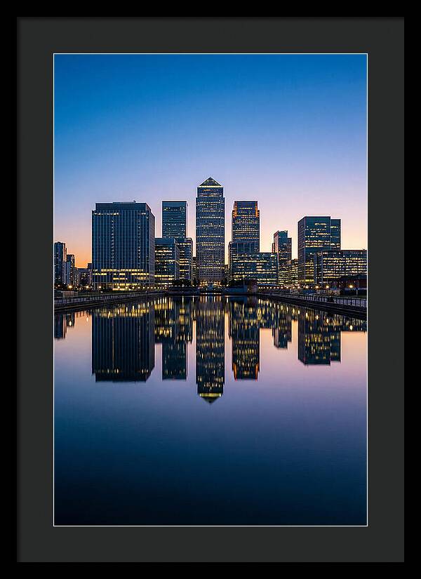 Canary Wharf Reflections At Dusk