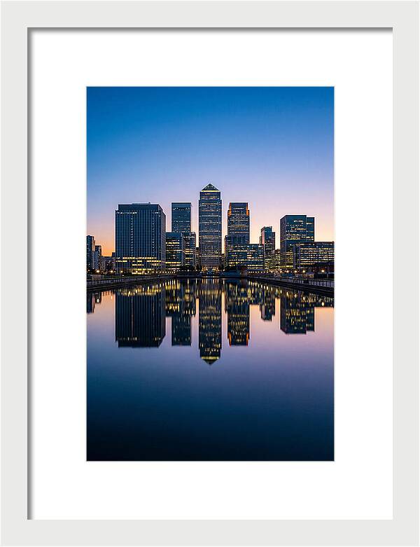 Canary Wharf Reflections At Dusk