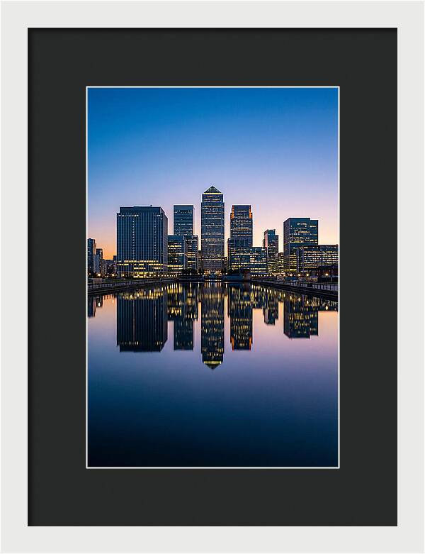 Canary Wharf Reflections At Dusk