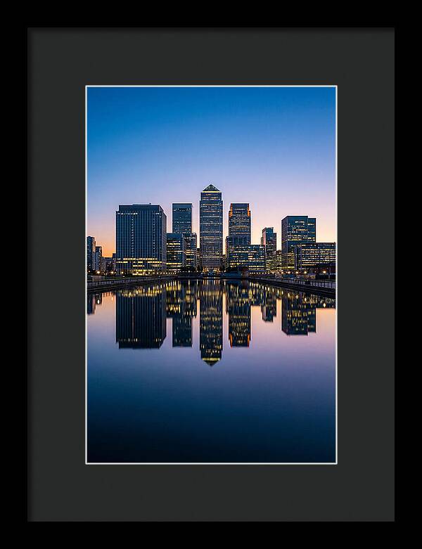 Canary Wharf Reflections At Dusk