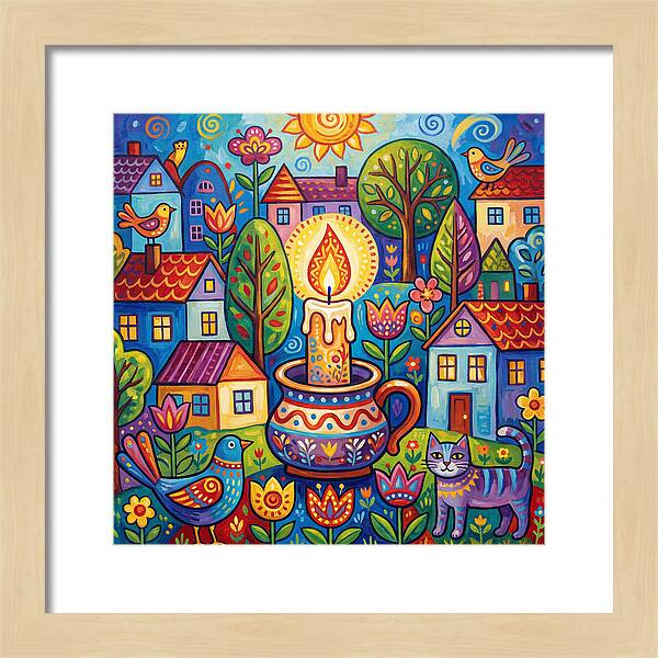 Candlelit Village Scene