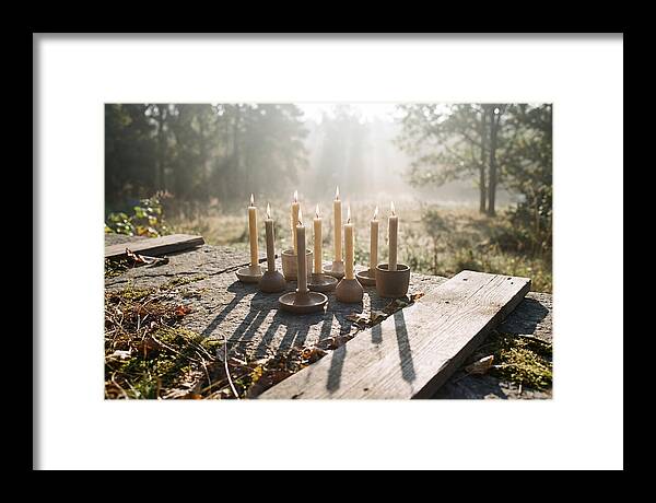 Candles Casting Flickering Shadows