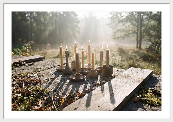 Candles Casting Flickering Shadows