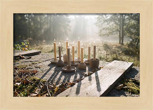 Candles Casting Flickering Shadows