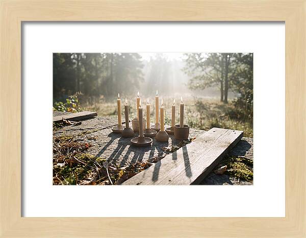 Candles Casting Flickering Shadows