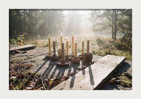 Candles Casting Flickering Shadows