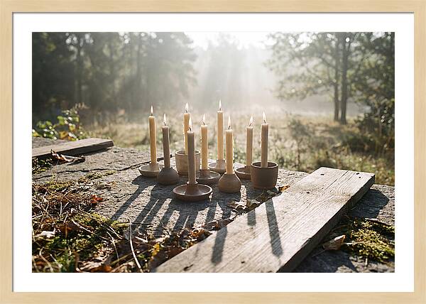 Candles Casting Flickering Shadows