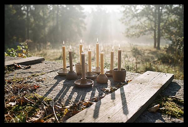Candles Casting Flickering Shadows