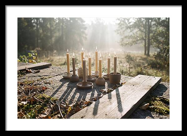 Candles Casting Flickering Shadows