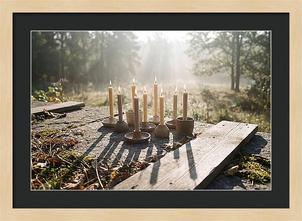 Candles Casting Flickering Shadows