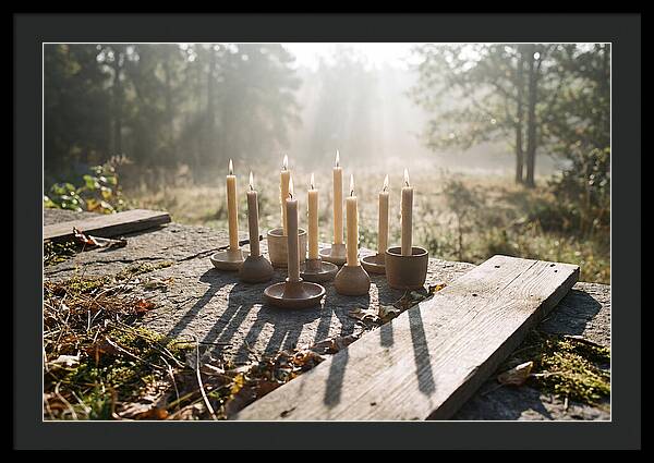 Candles Casting Flickering Shadows