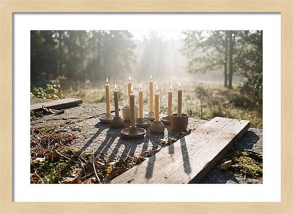 Candles Casting Flickering Shadows