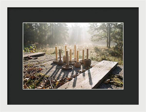 Candles Casting Flickering Shadows
