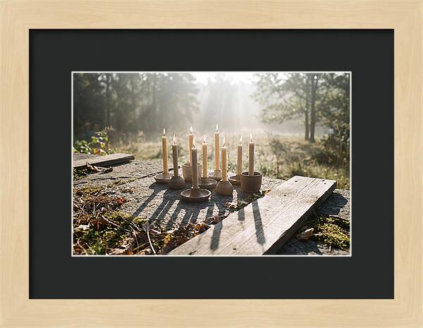 Candles Casting Flickering Shadows