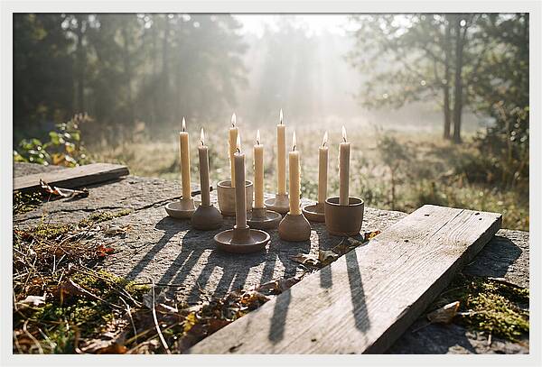 Candles Casting Flickering Shadows