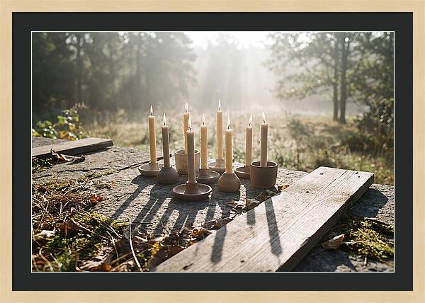 Candles Casting Flickering Shadows