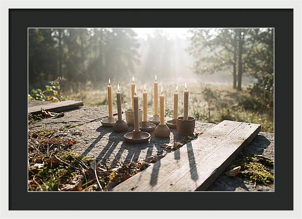 Candles Casting Flickering Shadows
