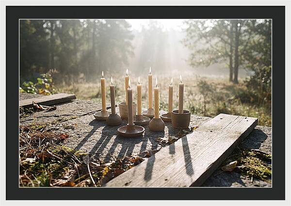 Candles Casting Flickering Shadows