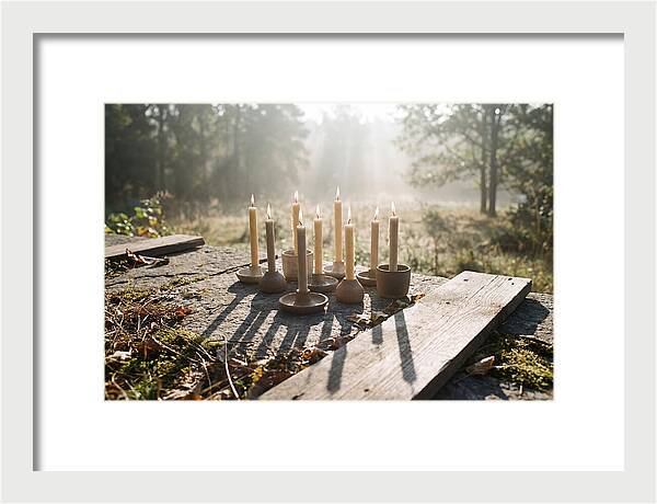 Candles Casting Flickering Shadows