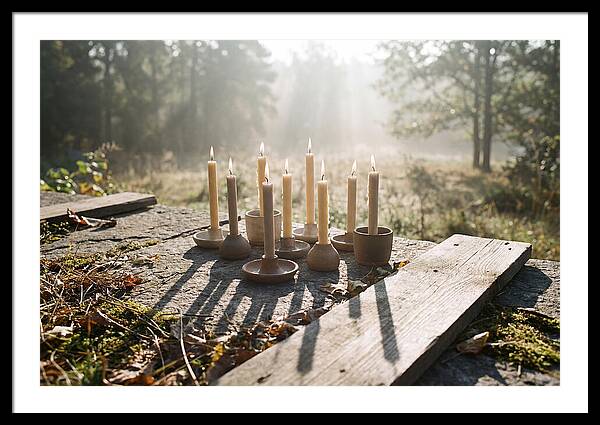 Candles Casting Flickering Shadows