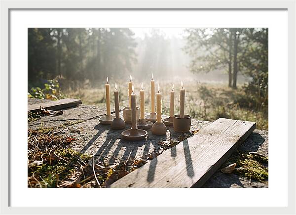 Candles Casting Flickering Shadows