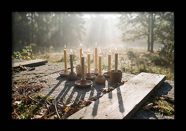 Candles Casting Flickering Shadows