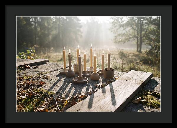Candles Casting Flickering Shadows