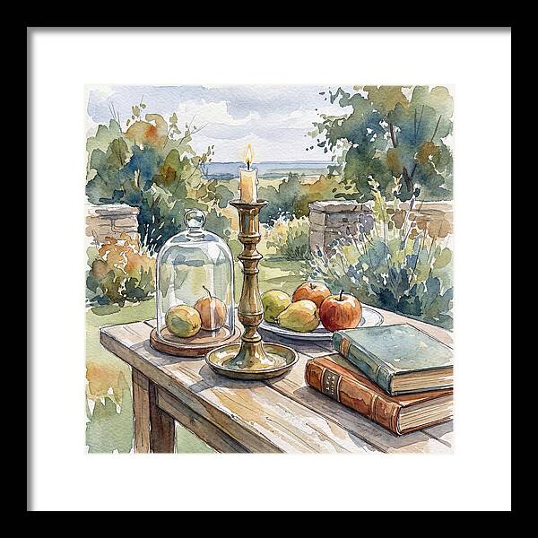Candlestick And Fruits Still Life