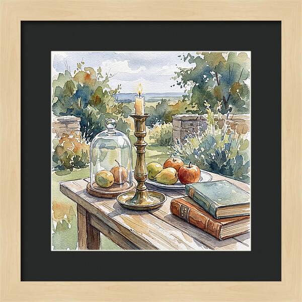 Candlestick And Fruits Still Life