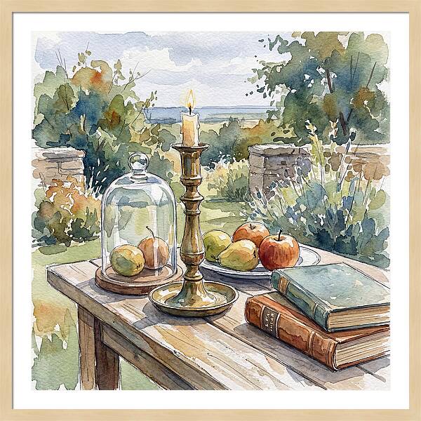Candlestick And Fruits Still Life