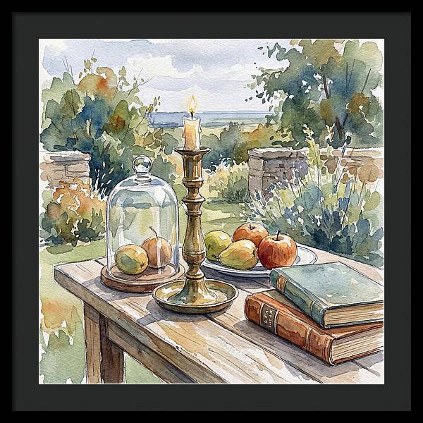 Candlestick And Fruits Still Life