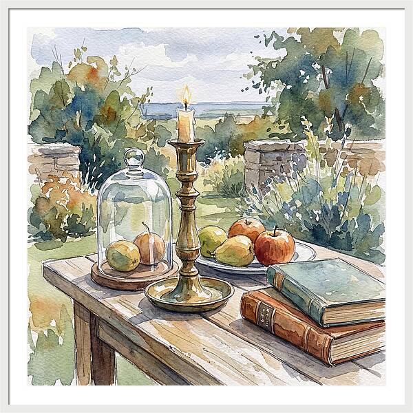 Candlestick And Fruits Still Life