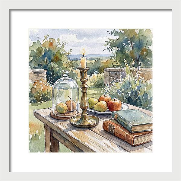 Candlestick And Fruits Still Life