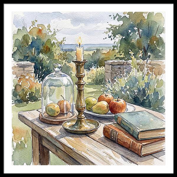 Candlestick And Fruits Still Life