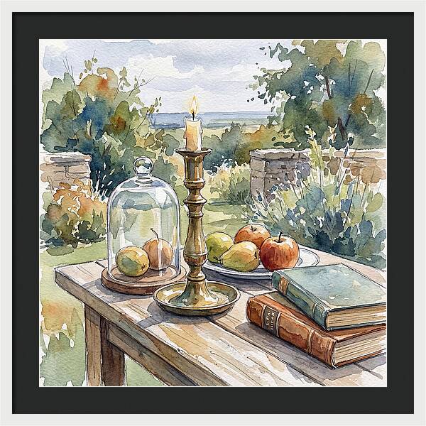 Candlestick And Fruits Still Life