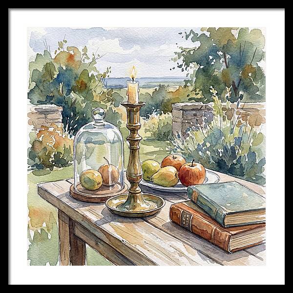 Candlestick And Fruits Still Life