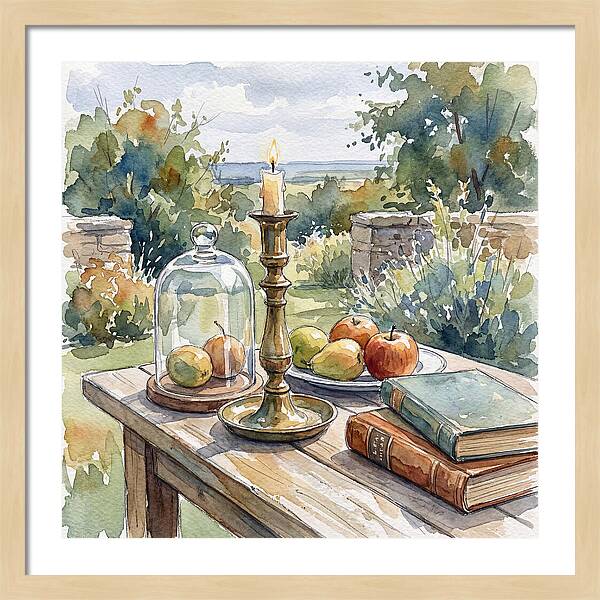 Candlestick And Fruits Still Life