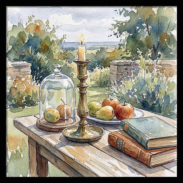 Candlestick And Fruits Still Life
